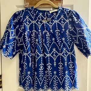 Rebellion womens M cotton embroidered blouse . Gently worn , like new